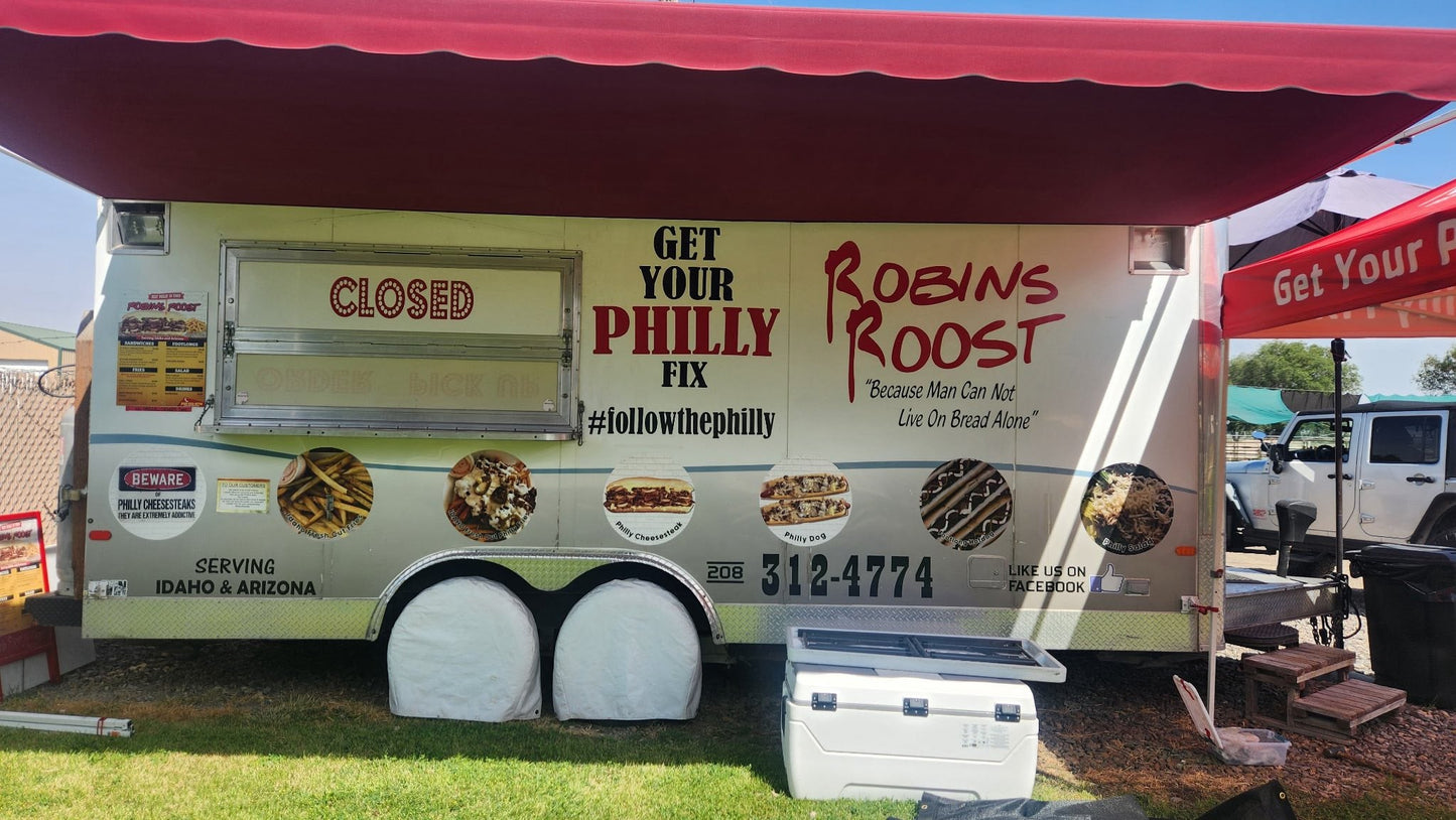 Food Truck Trailer Vinyl Sign Decal Sticker - Indoor & Outdoor - Business Signs & More