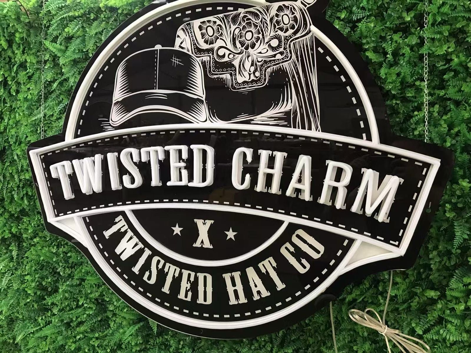 Lighted Boutique Logo Sign | Custom LED Neon + Full Color Print - Business Signs & More