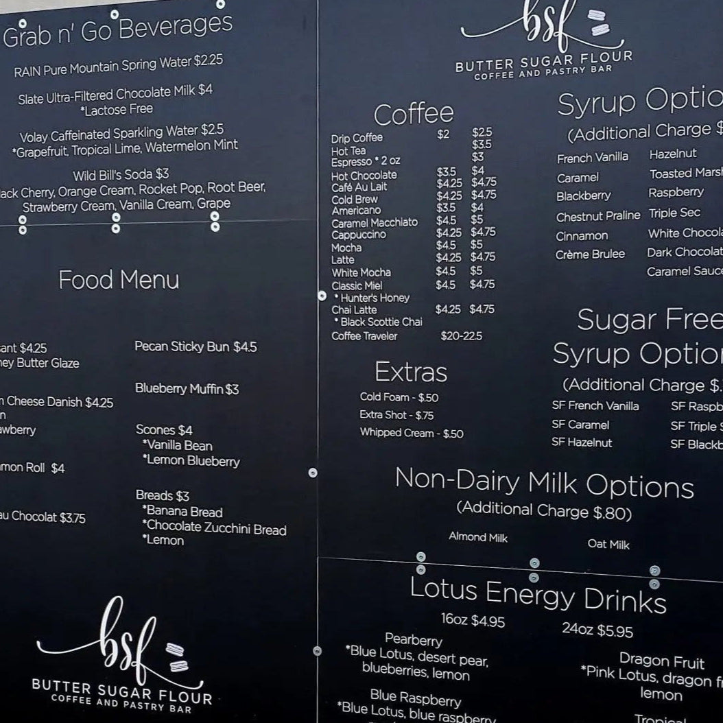 Menu Board Sign Display | Menu Design - Business Signs & More