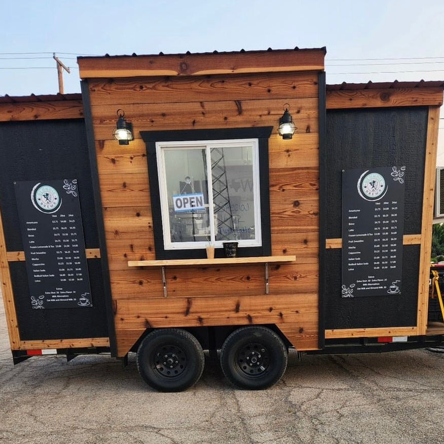 coffee truck mobile menu sign