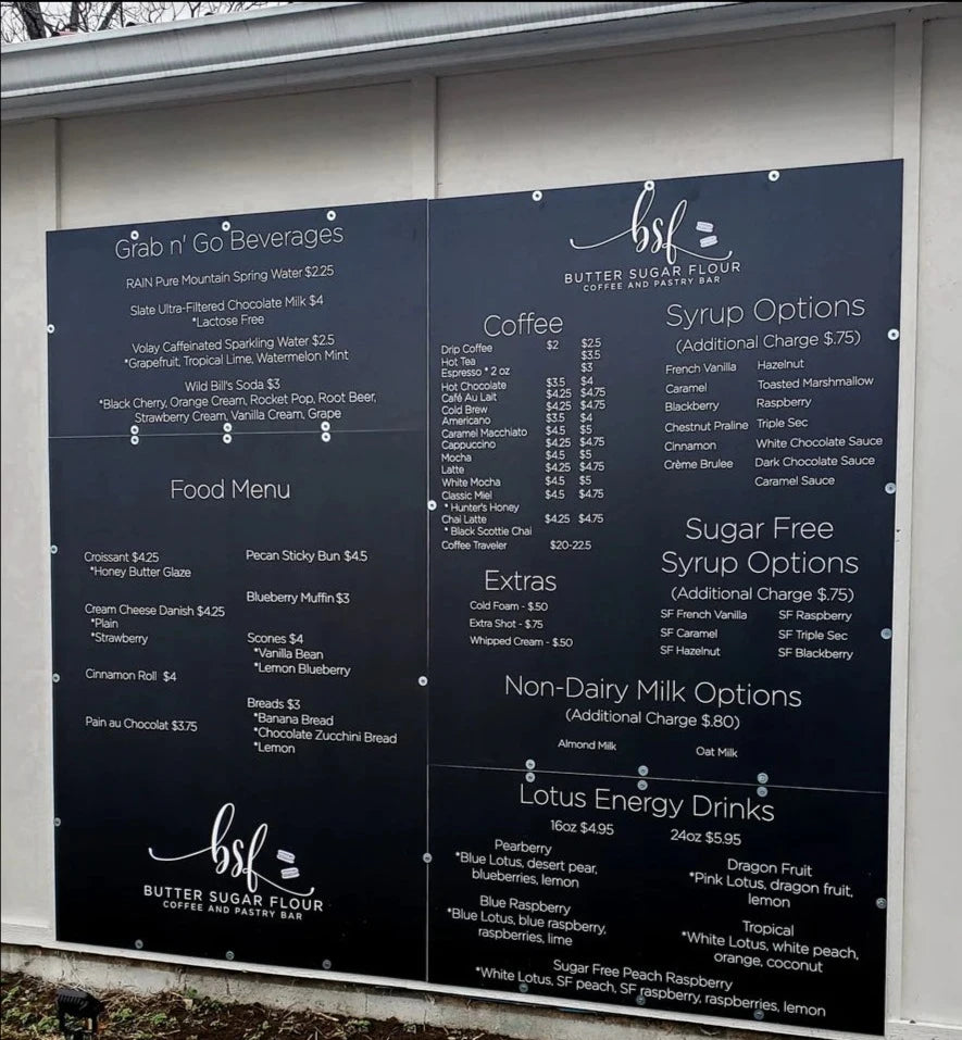 Custom Menu Board Sign – Business Signs & More