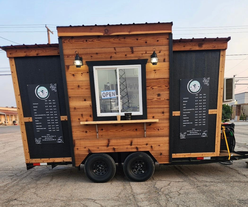 menu board sign for mobile coffee shop food truck