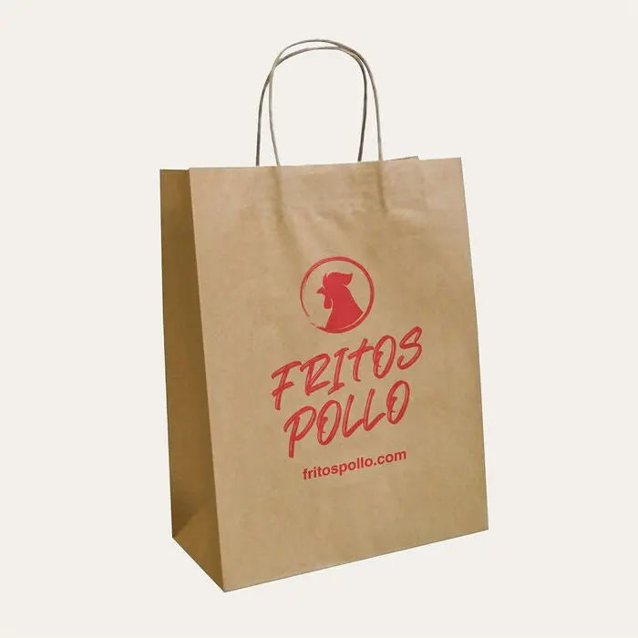 custom logo kraft shopping bag