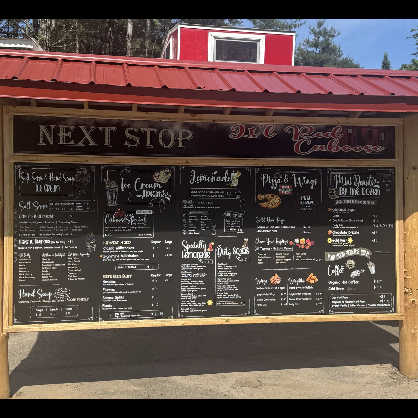 custom menu boards for restaurant with header sign chalkboard printed