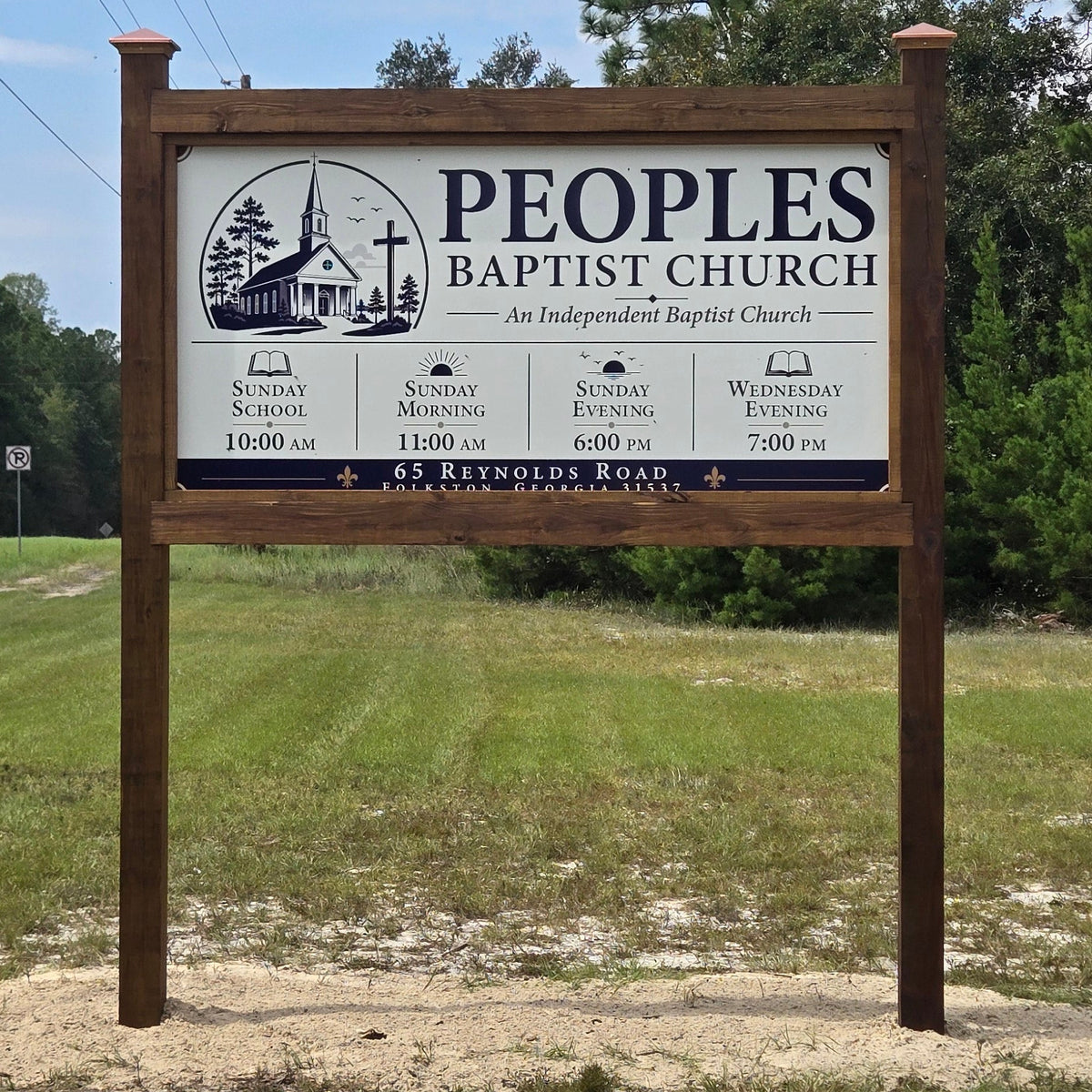Outdoor Business Signs Church Exterior Sign with Frame