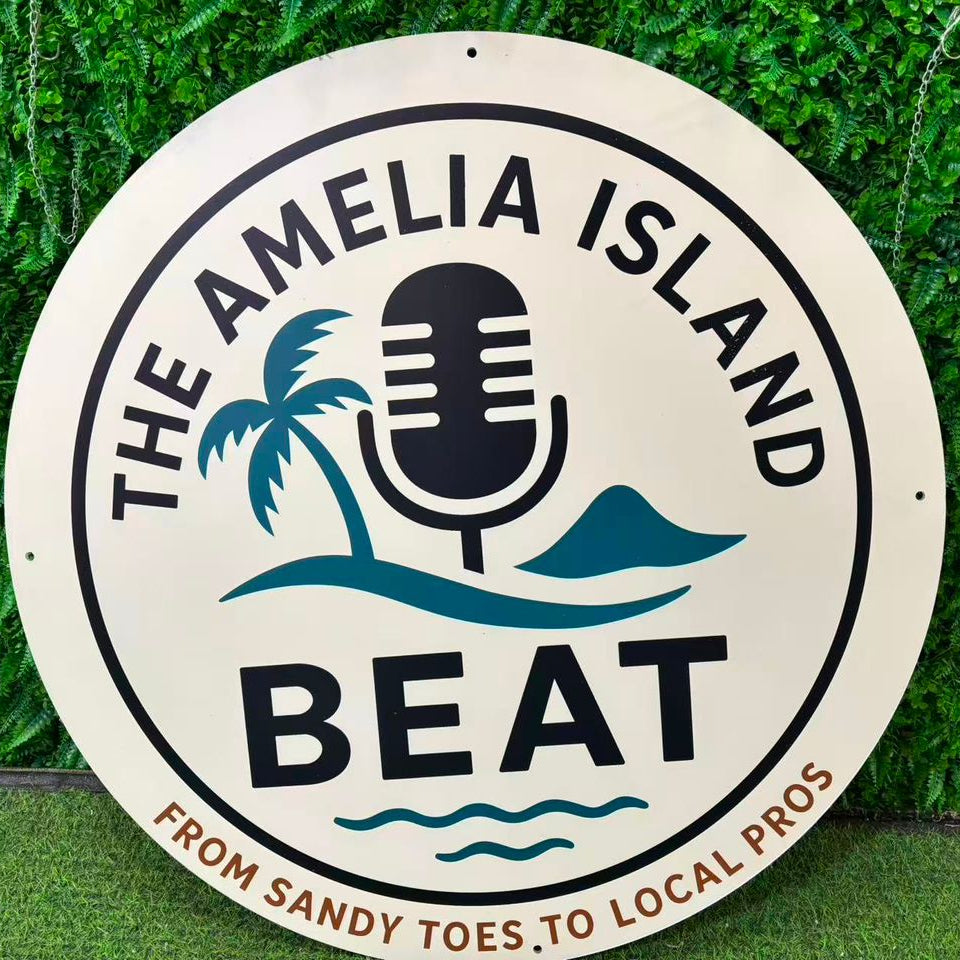 Backlit sign with Custom Business Logo shown with light off