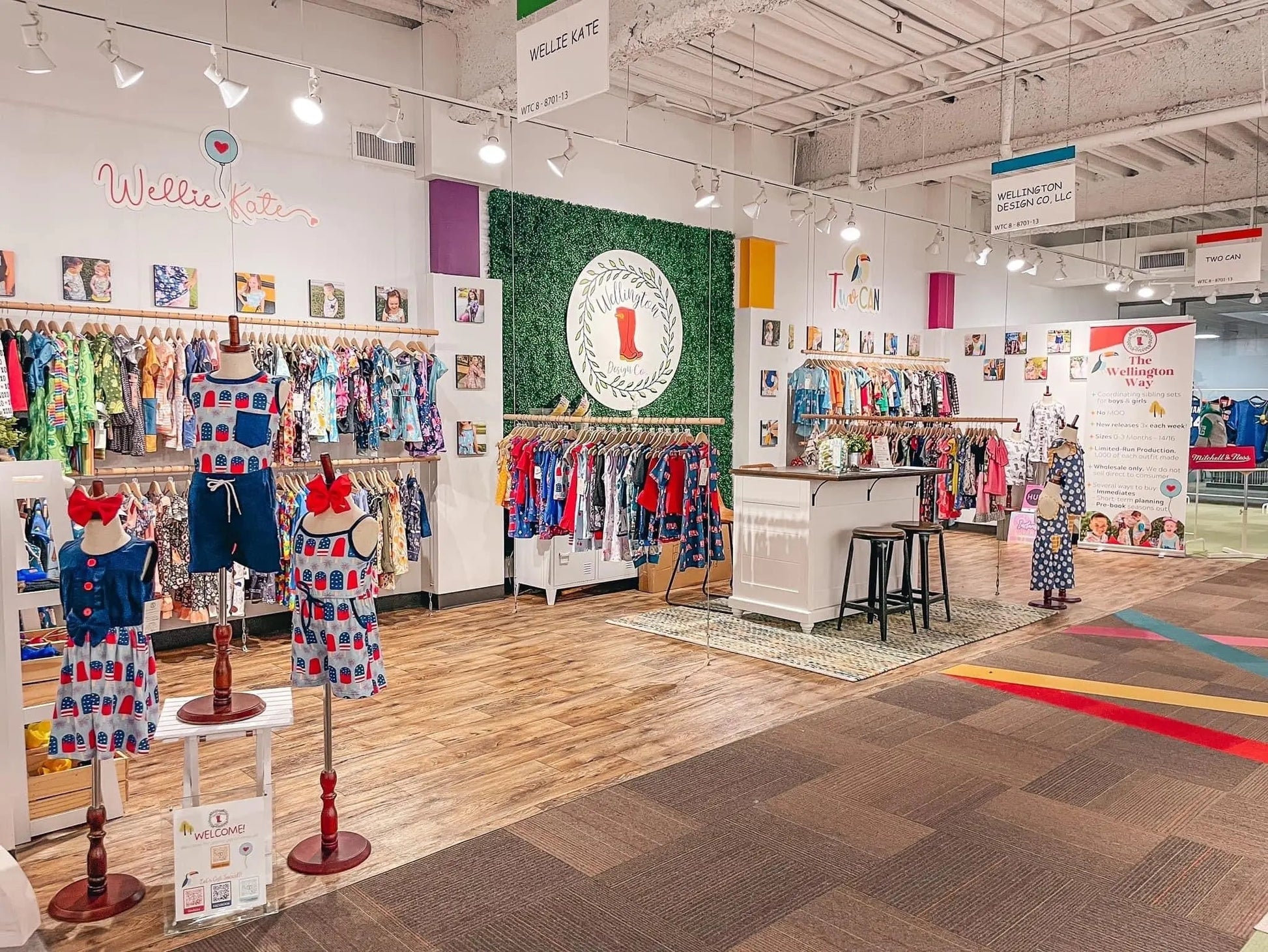 custom printed business logo signs for clothing store boutique wall - full color round sign and contour cut to shape sign