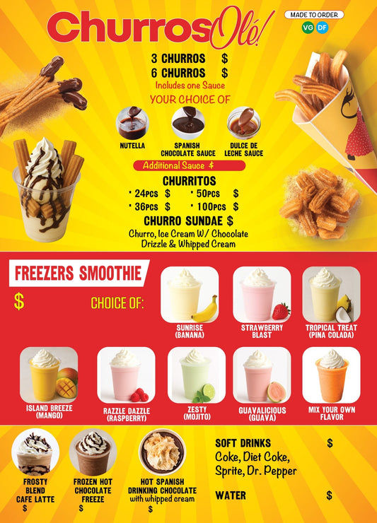 Custom Menu Board - Changeable & Erasable Price Display Sign - Business Signs & More