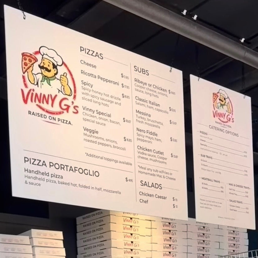 Custom Menu Board Signs | Printed Restaurant Menu Boards