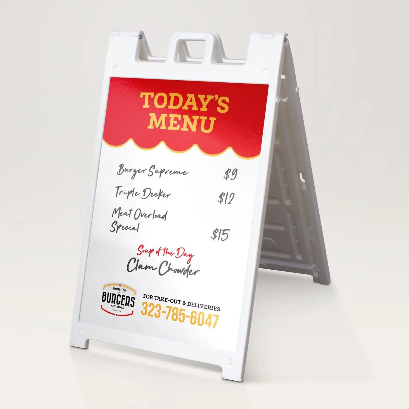 Dry Erase Sidewalk Sign for Business - Business Signs & More