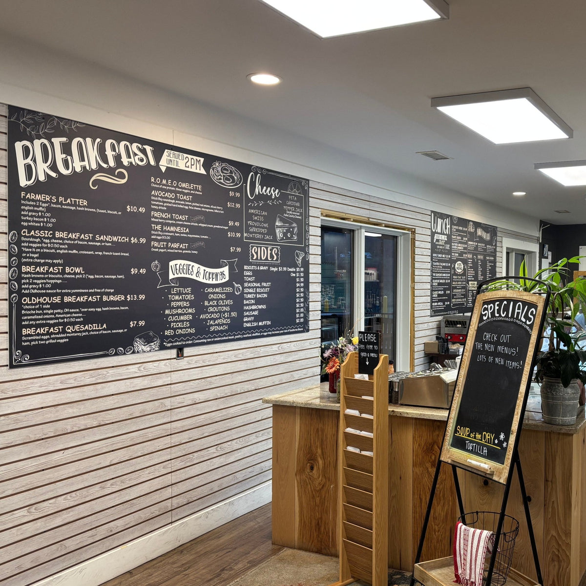 Menu Counter Sign Custom Printed Restaurant Menu Board Sign | Hanging or Wall Indoor & O ...
