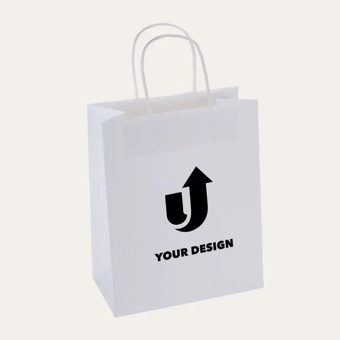 White Paper Shopping Bags - Business Signs & More